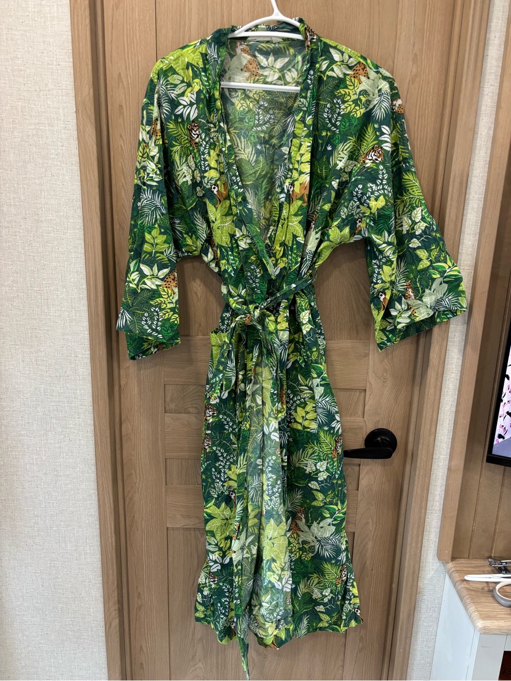 Printfresh Tropical Oasis Organic Cotton Robe Size S/M Loungewear Pyjamas